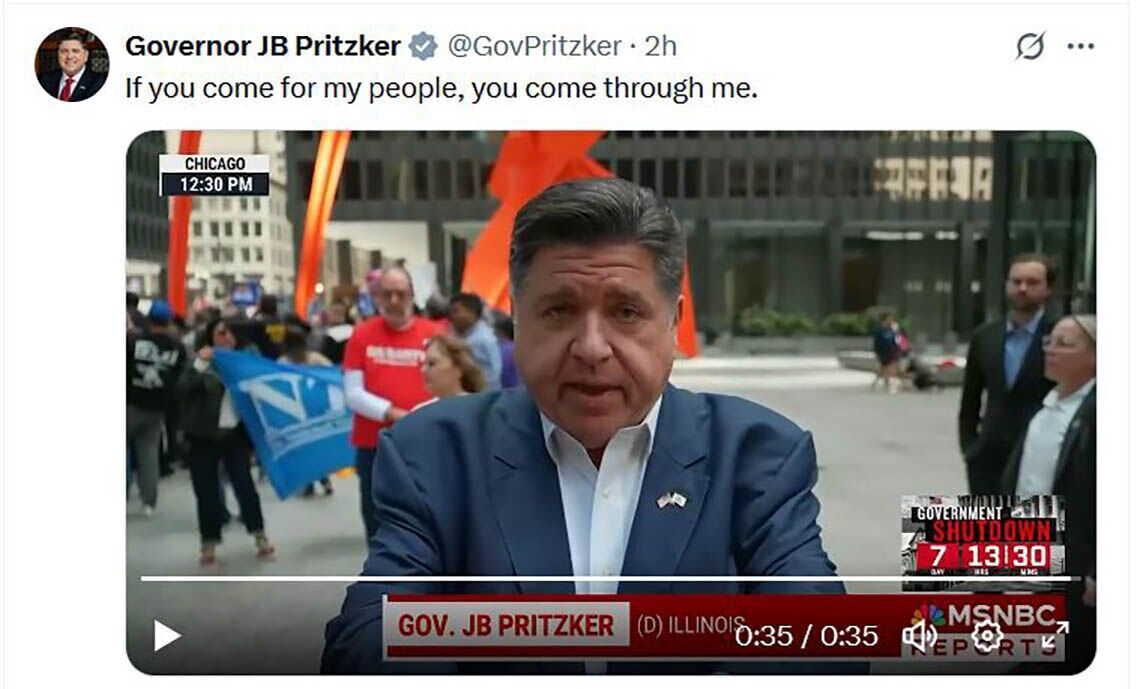 As Trump says Pritzker ‘should be in jail,’ Illinois’ governor taunts: ‘Come and get me’